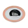 Juego de 3 platos blancos con orilla cobre de plastico de 25cm - Image 2