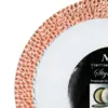 Juego de 3 platos blancos con orilla cobre de plastico de 25cm - Image 3