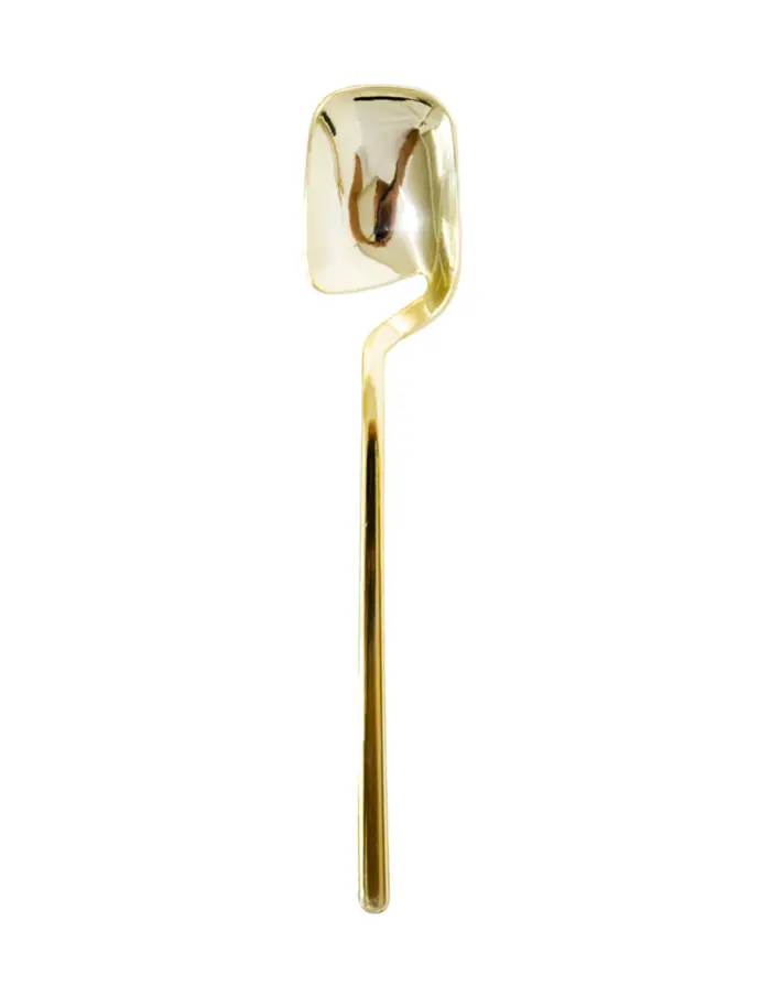 Juego de 12 cucharas doradas para cefé de plastico - Image 2