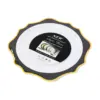Juego de 3 platos blancos con orilla ondulada negra con dorado de plastico de 25cm - Image 2