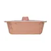 Molde de papel de aluminio rectangular con tapa cobre de 33x21x10cm - Image 2