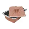 Molde de papel de aluminio rectangular con tapa cobre de 33x21x10cm - Image 3