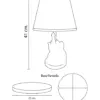 Lámpara de mesa blanca con base diseño escultura blanco de 25x25x41cm - Image 5