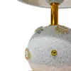 Lámpara de mesa de cerámica blanca con base y perlas de 16x16x33cm - Image 2