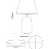 Lámpara de mesa de metal negro con pantalla de 27.5x27.5x43cm - Image 4