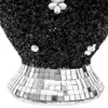 Lámpara de mesa de cerámica diseño piedras brillosas de color negro de 24.5x24.5x39cm - Image 3
