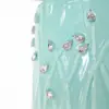 Lámpara de mesa de cerámica diseño azul con detalles brillosos de 24.5x24.5x37.5cm - Image 2