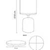 Lámpara de mesa de cerámica diseño blanco con detalles brillosos de 16x16x33.8cm - Image 4