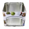 Caja de metal cuadrada diseño café de 15x15x13cm - Image 2