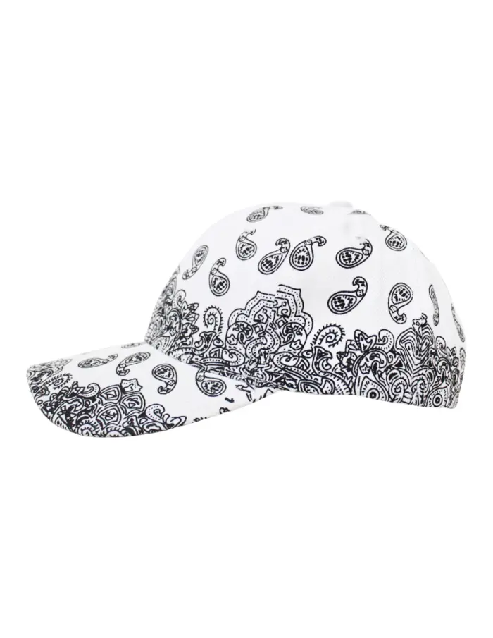 Gorra blanca con mandalas negras - Image 2