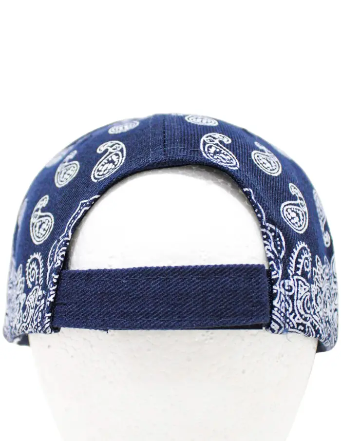Gorra azul marino con mandalas blancas - Image 4