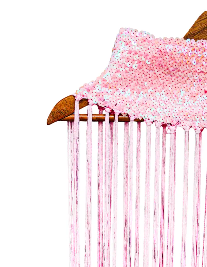 Falda de barbitas rosa de 30x73x0.1cm - Image 2