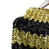 Falda de lentejuelas dorada con negro de 28x33x0.1cm - Image 2
