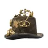 Sombrero con reloj y lentes negro con dorado - Image 5