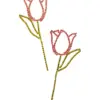 Juego de collar y aretes diseño rosa con flor dorados de 8x41x1cm - Image 3