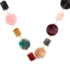 Juego de collar y aretes diseño piedras de colores de 3x82x1cm - Image 2