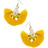 Juego de collar y aretes diseño hilos amarillos de  8x51x1cm - Image 3