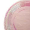 Paquete de 10 piezas de plato desechable rosa nacarado de 18cm - Image 3