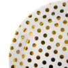 Paquete de 10 piezas de plato desechable blanco con puntos dorados de 18cm - Image 3