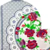 Paquete de servilletas de papel diseño corazon gris con rosa con 20 piezas - Image 2