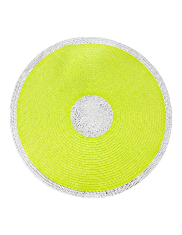 Mantel individual redondo verde con circulo plateado de 0.1x38x0.1cm - Image 2