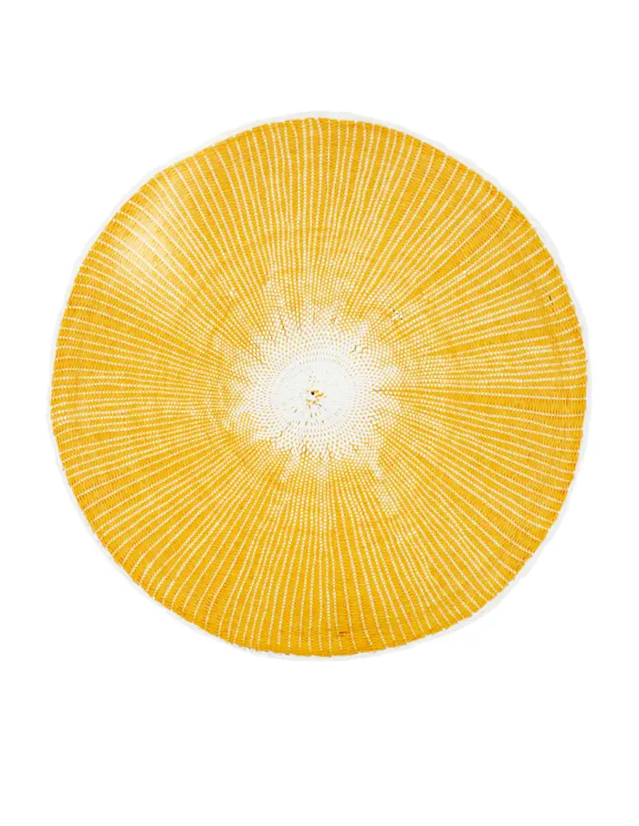 Mantel individual durazno con circulo blanco de 0.1x38x0.1cm - Image 2