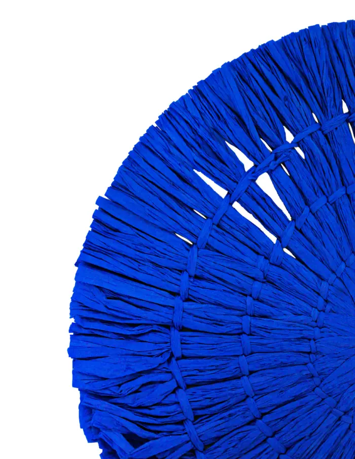 Mantel individual redondo azul rey tejido de papel de 0.1x38x0.1cm - Image 3
