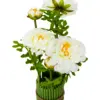 Ramo de flor blanco con base de 7.3x7.3x28cm - Image 2