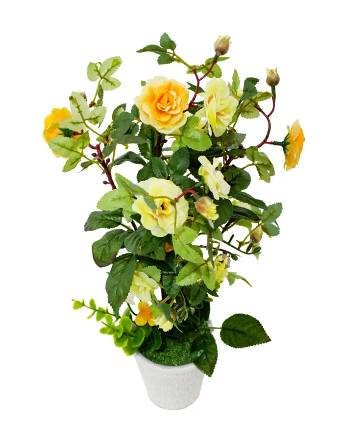 Maceta con flores amarillas de 9x9x40cm - Image 2