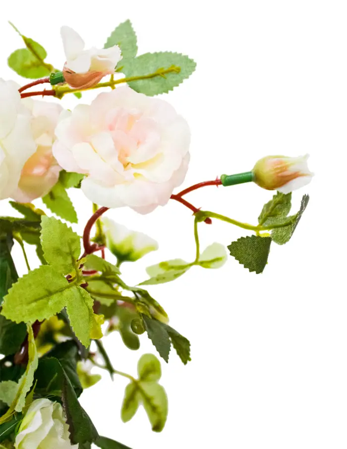 Maceta con flores blancas de 9x9x40cm - Image 3