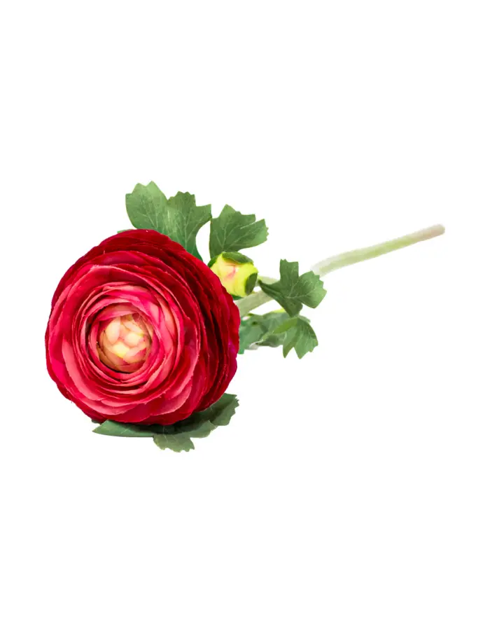 Flor de peonia artificial roja de 18x35x1cm - Image 3