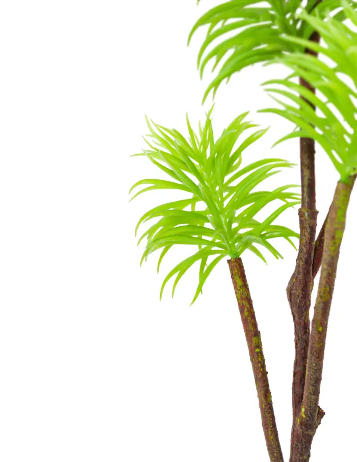 Vara de follaje de plastico con picos verde claro de 13x66x0.1cm - Image 2