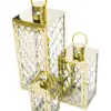 Juego de 3 candelabros de color dorados de 18x18x46cm - Image 3