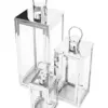 Juego de 3 candelabros de metal plateados de 18x18x46cm - Image 2