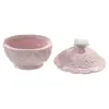 Bombonera de cerámica rosa con mariposa de 15x15x13cm - Image 3