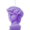 Vela decorativa diseño busto de escultura lila de 5.5x9x14cm - Image 2