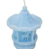 Vela decorativa diseño carrucel azul de 7.5x7.5x9cm - Image 2