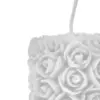 Vela decorativa diseño de rosas blancas de 4x4x7.3cm - Image 3