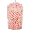 Vela decorativa diseño de rosas rosas de 4x4x7.3cm - Image 2