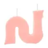 Vela decorativa diseño curvo rosa de 2.5x8.8x7.5cm - Image 4