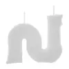 Vela decorativa diseño curvo blanca de 2.5x8.8x7.5cm - Image 4
