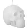 Vela decorativa diseño craneo blanco de 6x8x7cm - Image 2