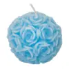 Vela decorativa diseño bola de rosas azul de 6.5x6.5x5.2cm - Image 2