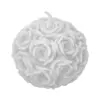 Vela decorativa diseño bola de rosas blancas de 6.5x6.5x5.2cm - Image 2