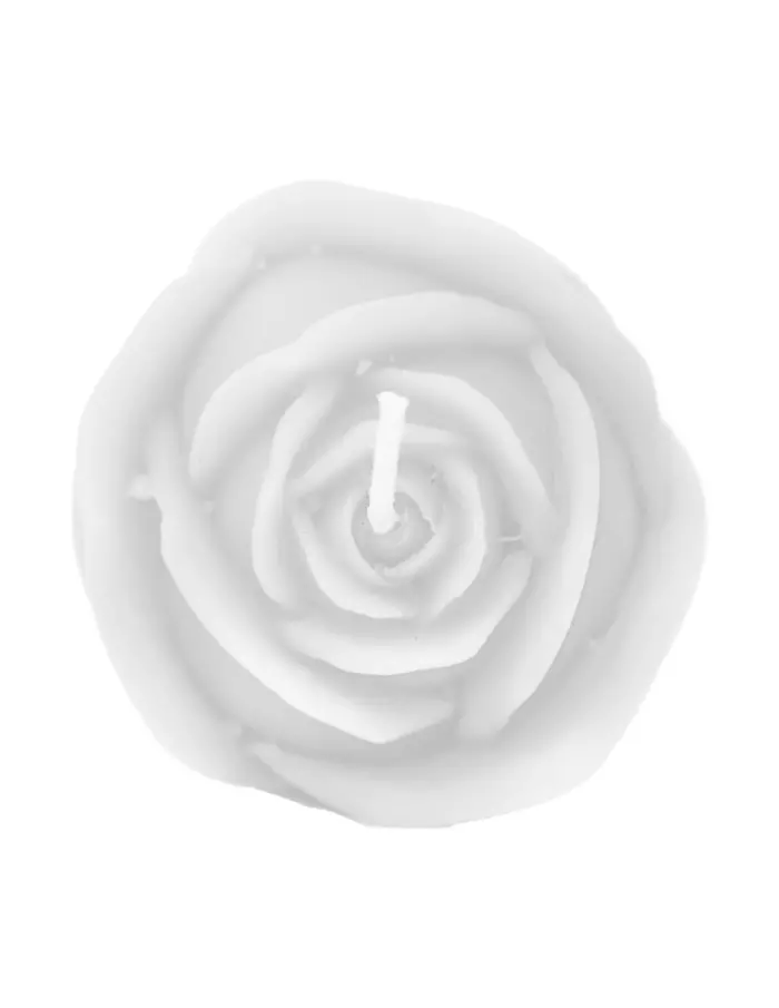 Vela decorativa diseño rosa blanca de 6.7x6.7x5.5cm - Image 3