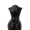 Vela decorativa diseño torso de mujer negro de 7x7.5x14cm - Image 3