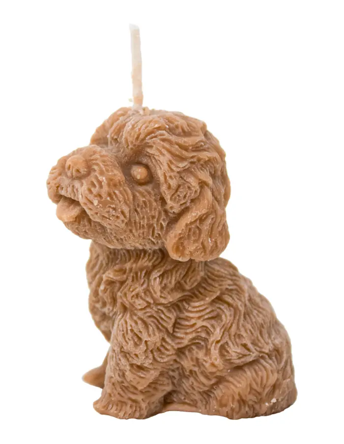 Vela decorativa diseño perro cafe de 3.5x5x6.5cm - Image 2