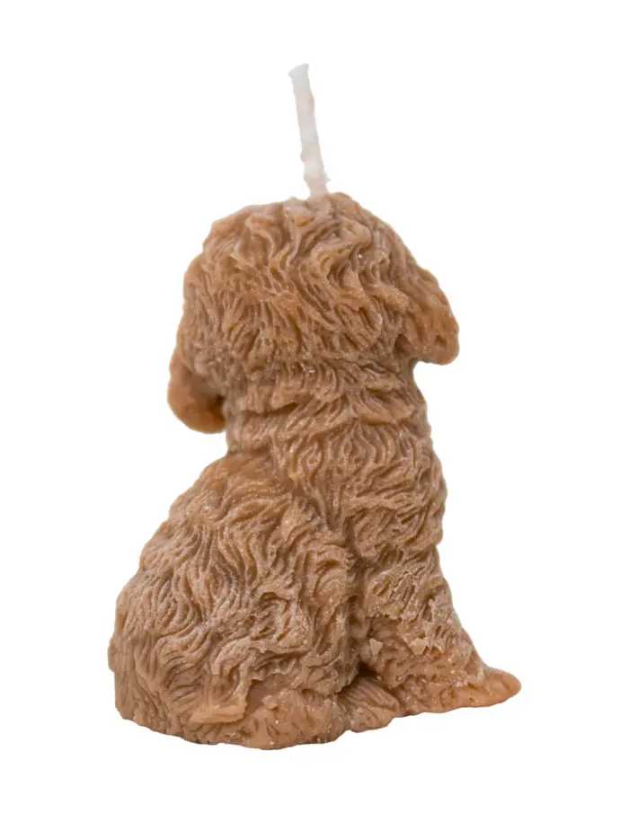 Vela decorativa diseño perro cafe de 3.5x5x6.5cm - Image 4