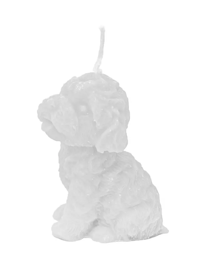 Vela decorativa diseño perro blanco de 3.5x5x6.5cm - Image 2