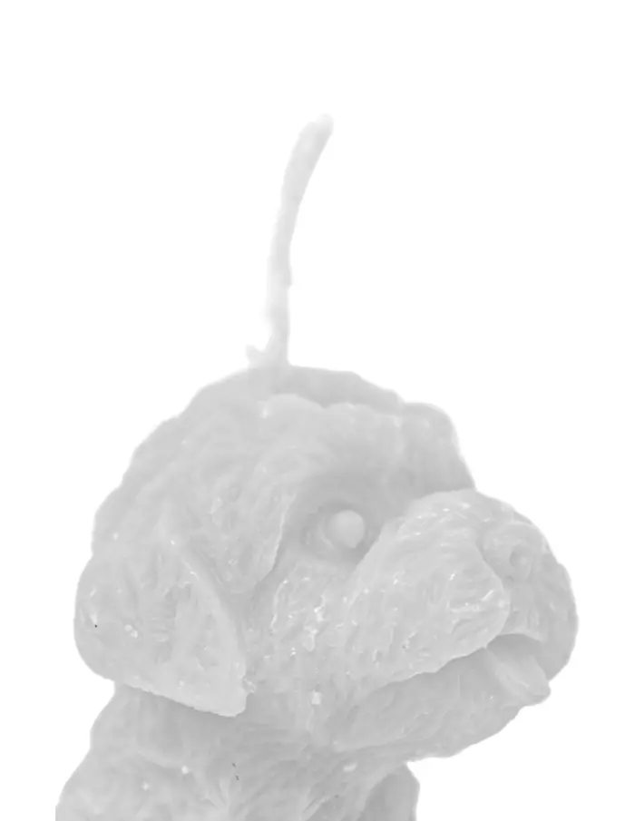 Vela decorativa diseño perro blanco de 3.5x5x6.5cm - Image 3